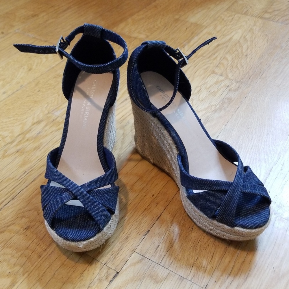 Denim Wedges